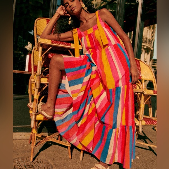 Dresses & Skirts - Sézane x Farm Rio striped maxi dress
